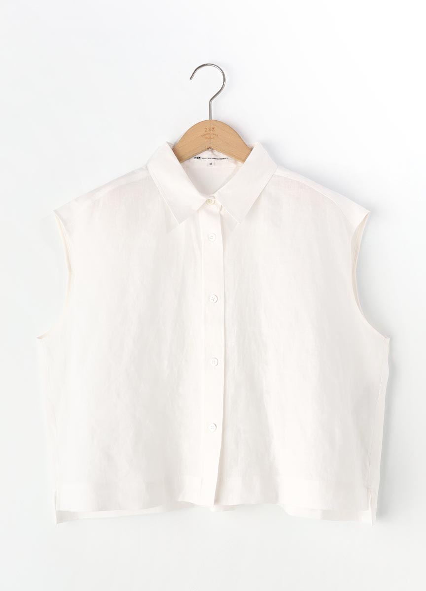 LINEN SOFT無袖襯衫