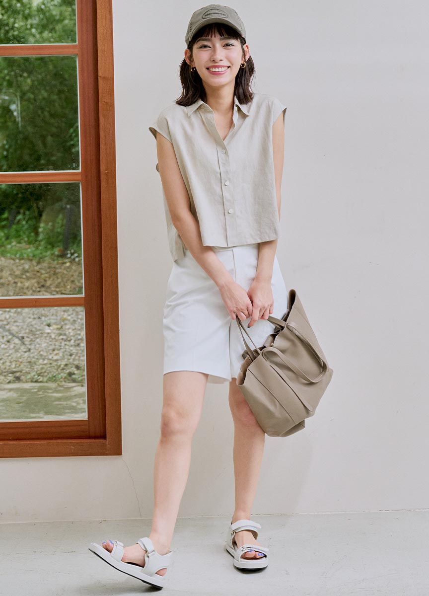 LINEN SOFT無袖襯衫