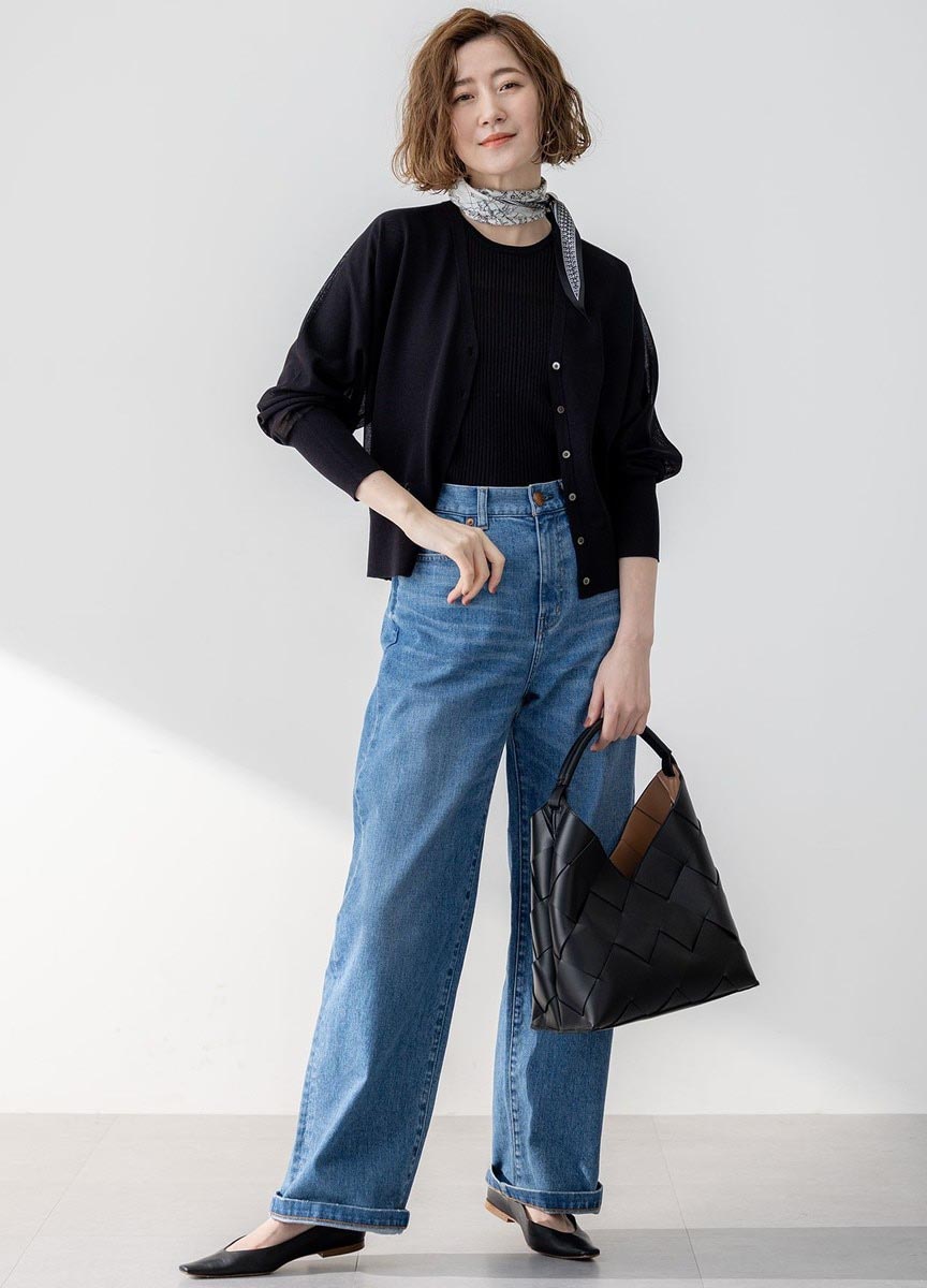 【23區 DENIM】丹寧直筒微擴牛仔褲 