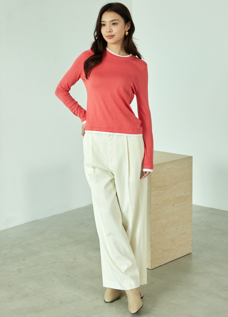 細條拼接內搭上衣(網路限定色)