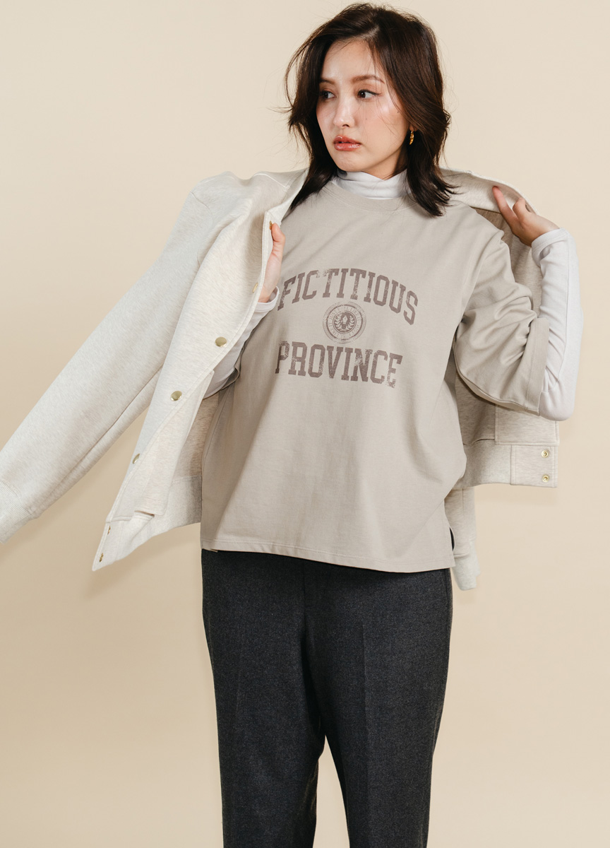 【SLOW系列】七分袖字母印花LOGO TEE