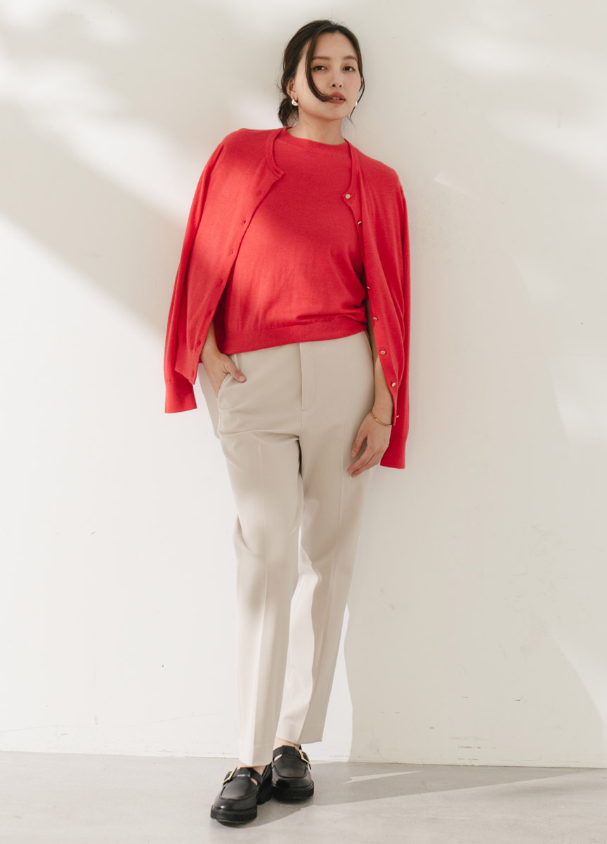 16針cashmere 圓領短袖針織