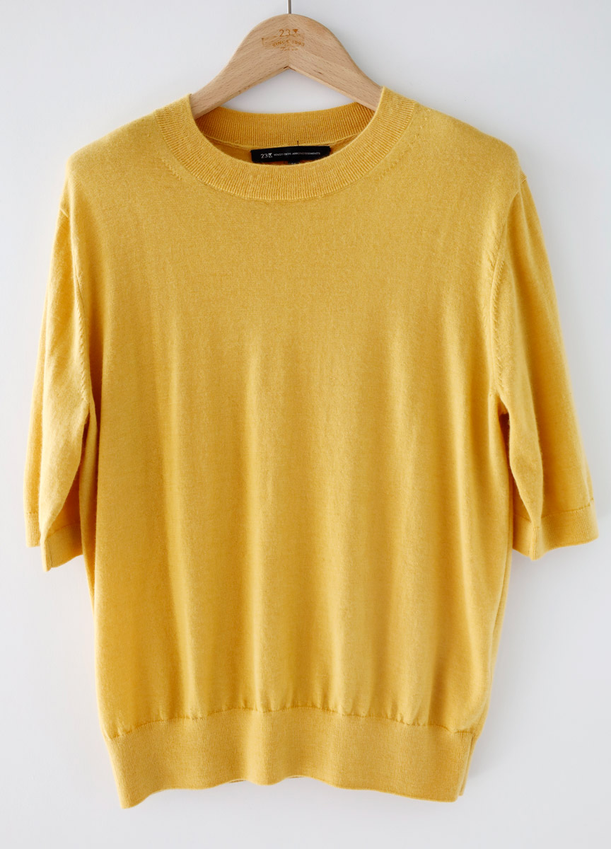 16針cashmere 圓領短袖針織(網路限定色)