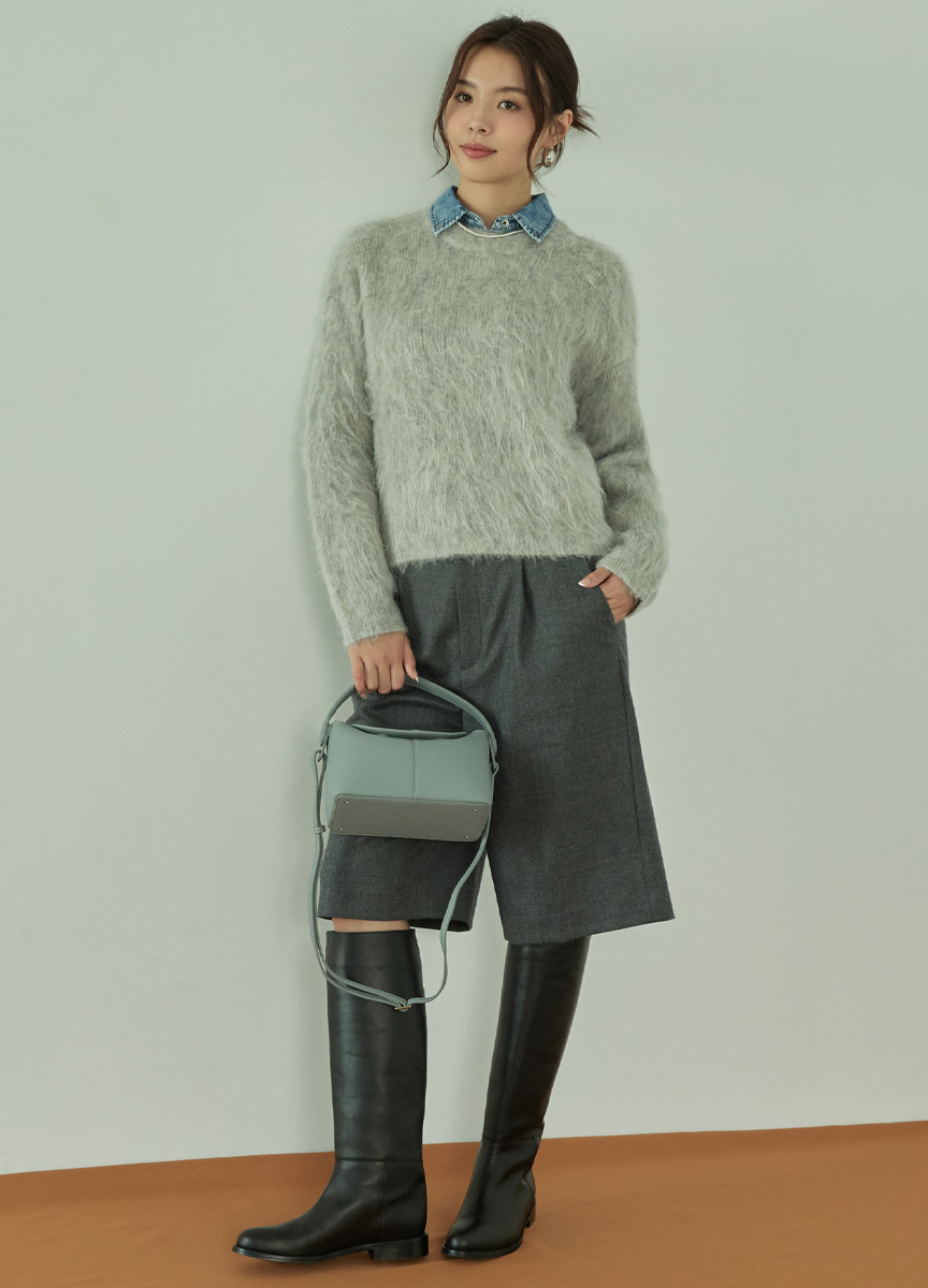 高級羊毛西裝短褲      