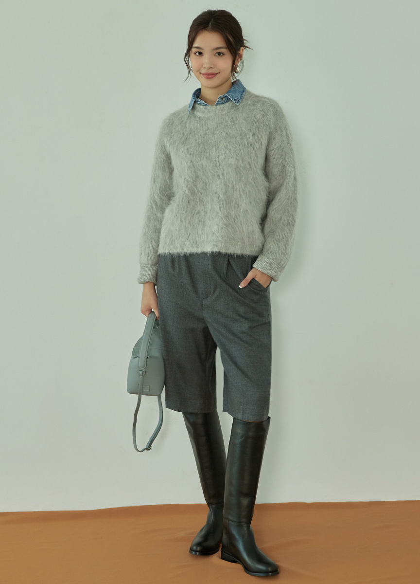 高級羊毛西裝短褲      