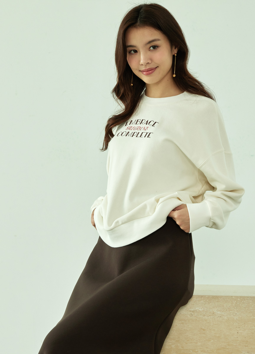 印花刷毛大學TEE