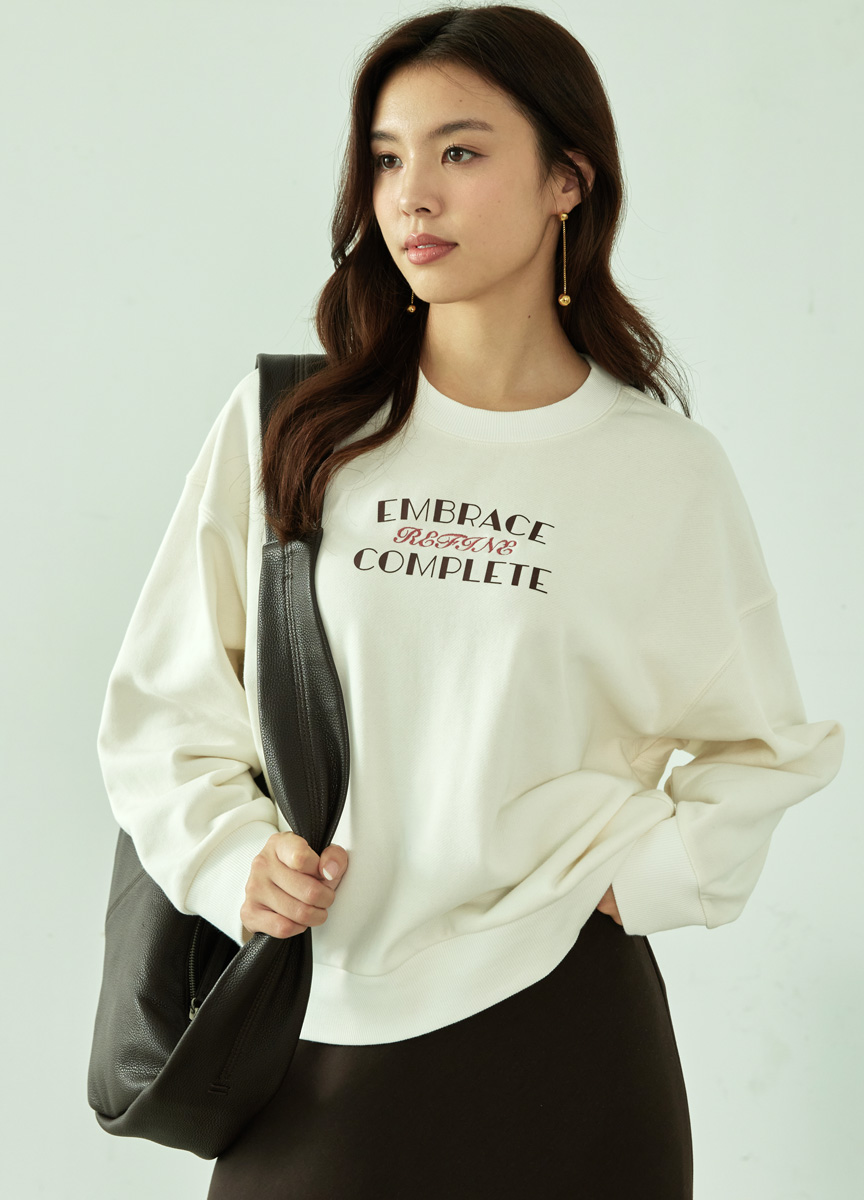 印花刷毛大學TEE