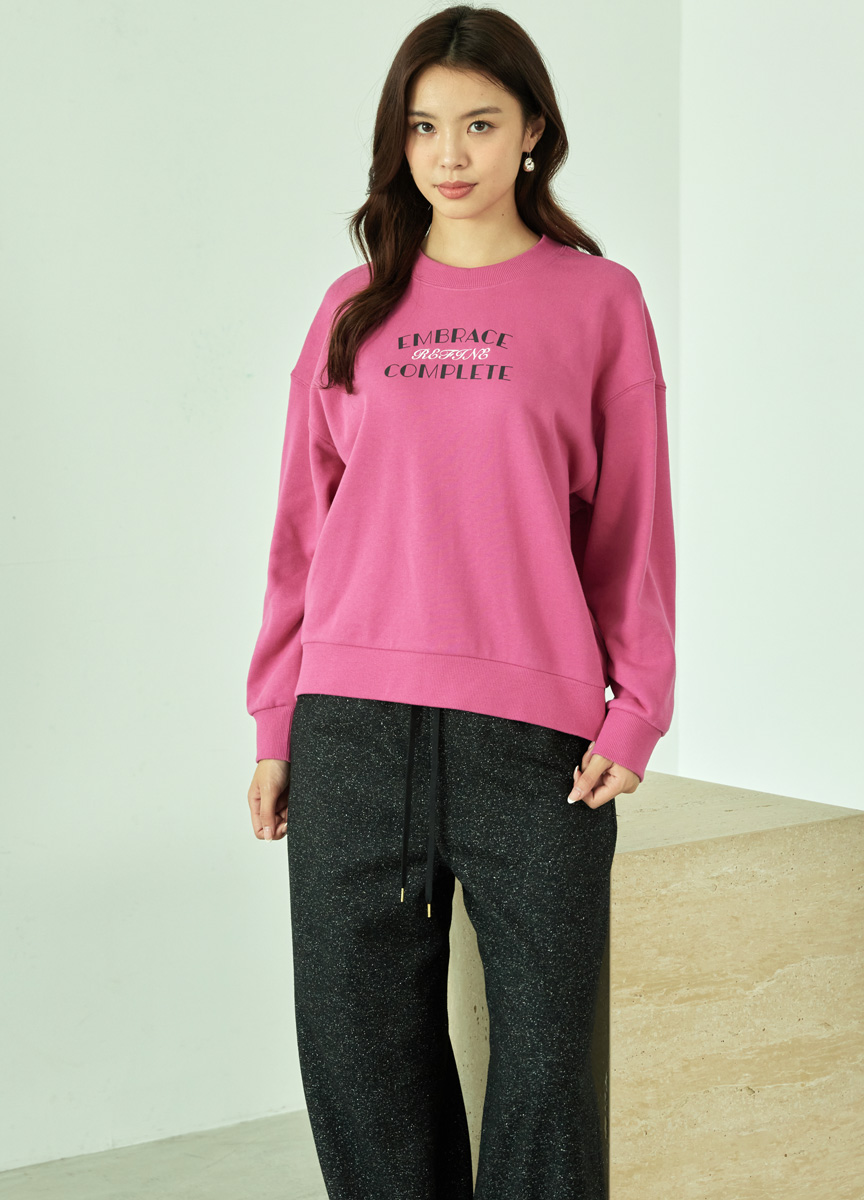 印花刷毛大學TEE