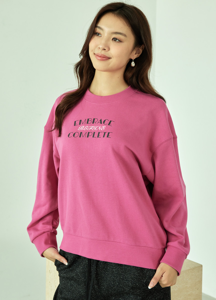 印花刷毛大學TEE