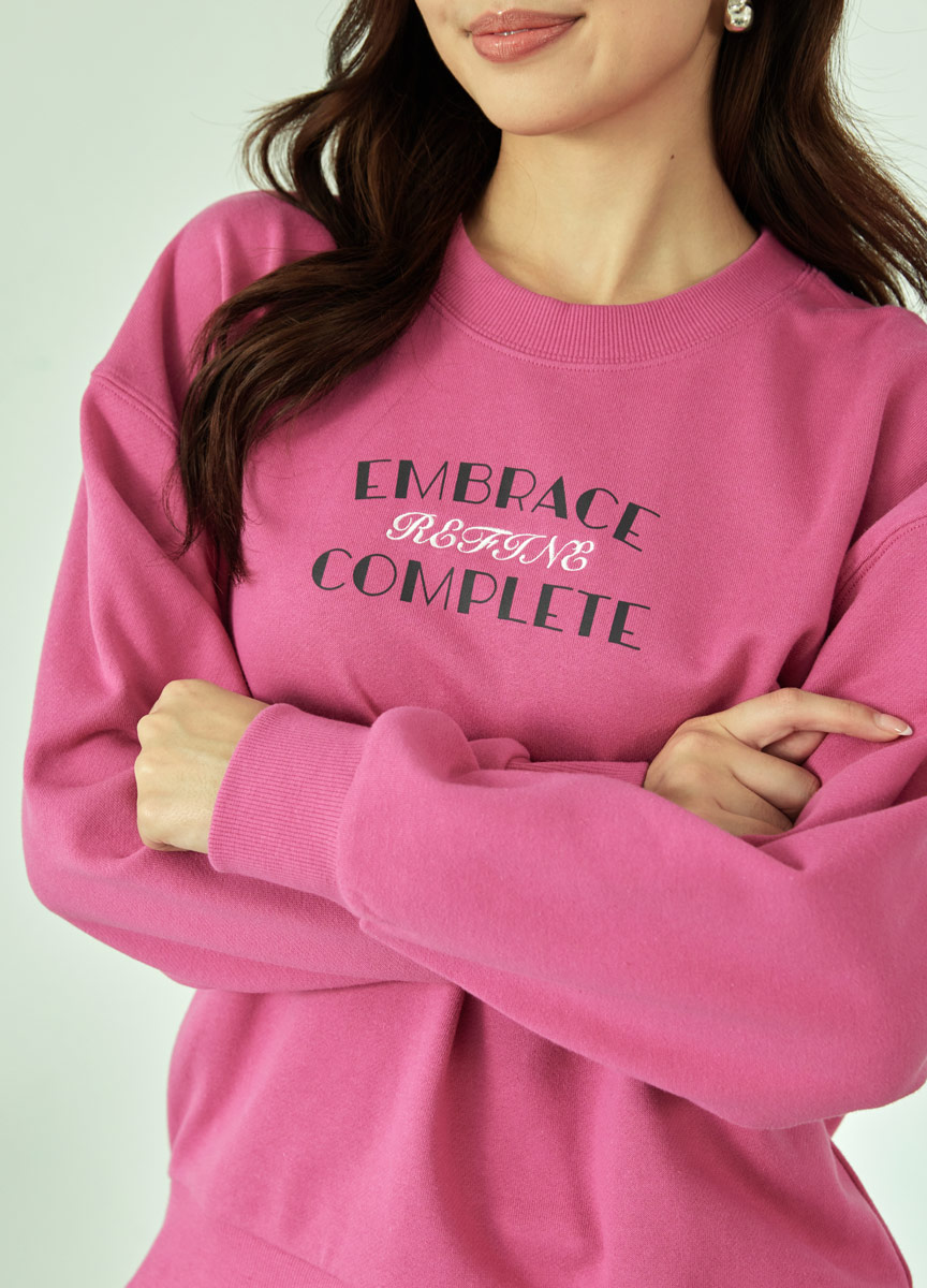 印花刷毛大學TEE