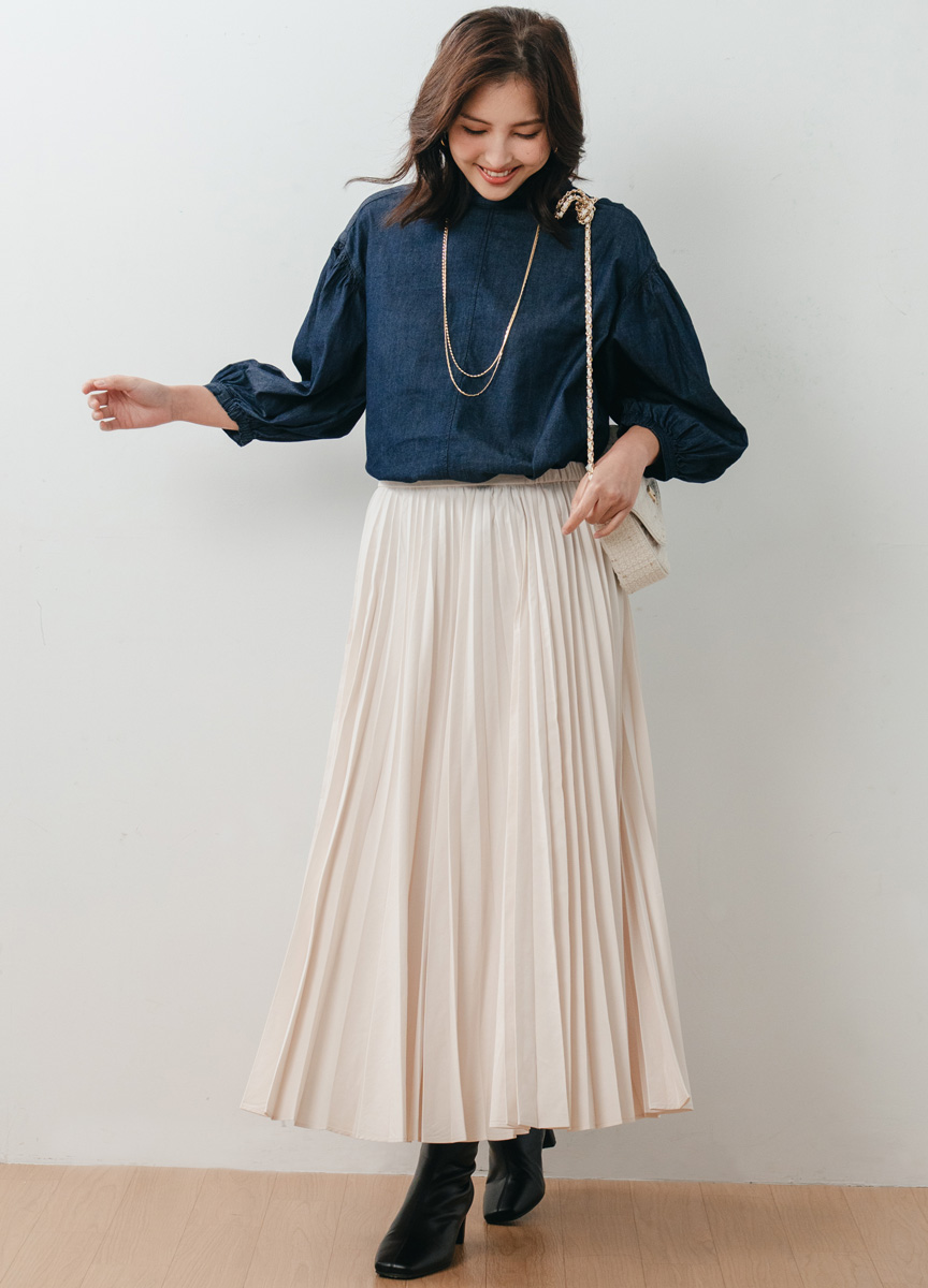 【SLOW系列】小立領綁結拋袖襯衫           