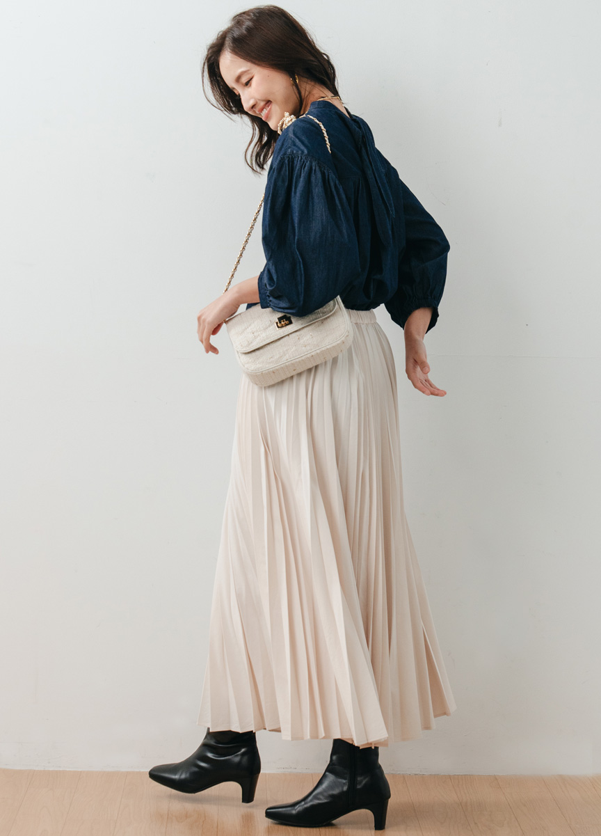 【SLOW系列】小立領綁結拋袖襯衫           