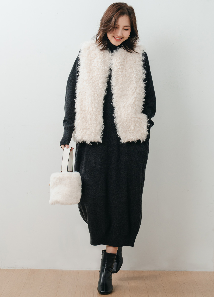 【SLOW系列】毛毛皮草背心       