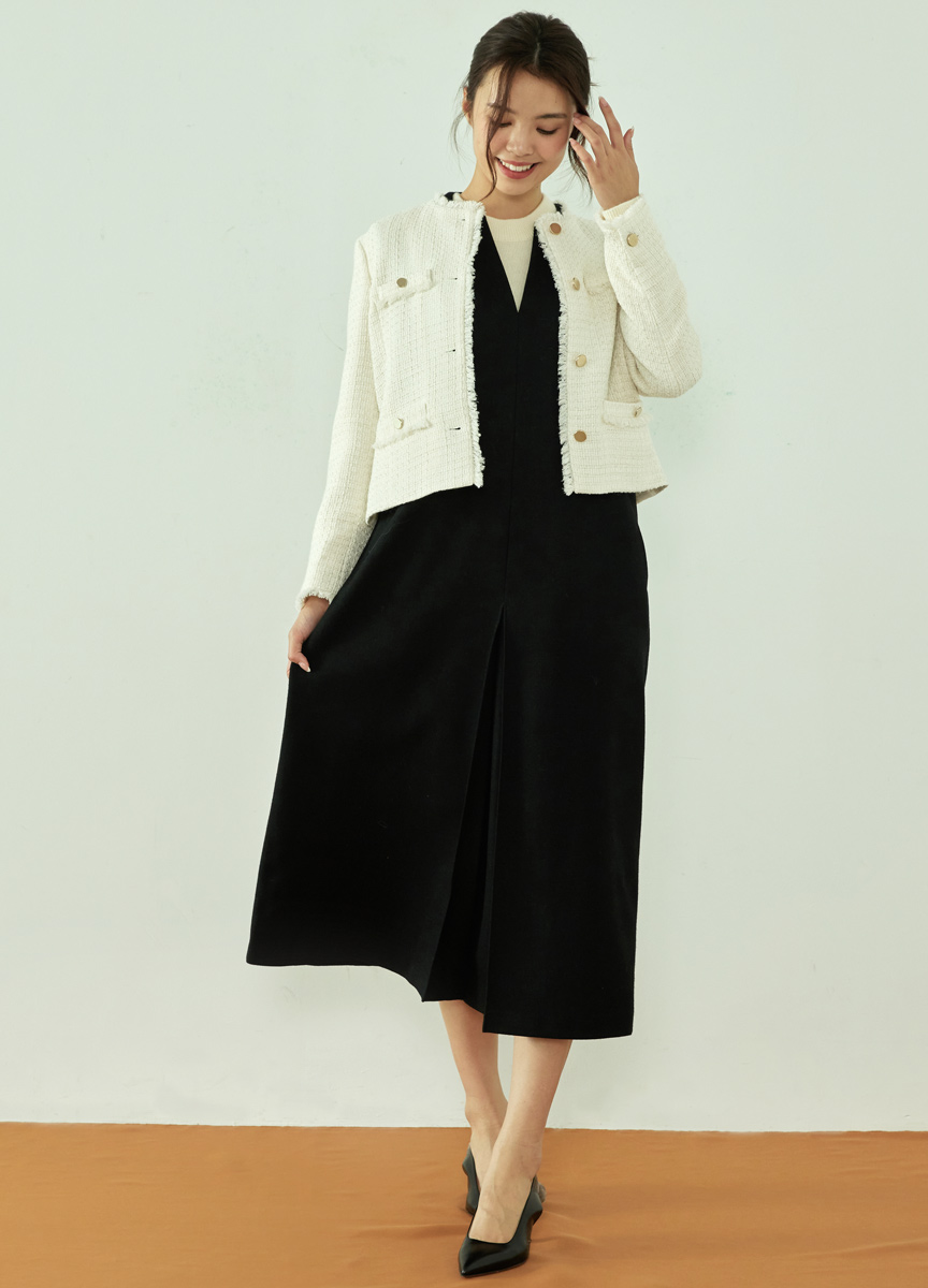 小香風口袋裝飾外套