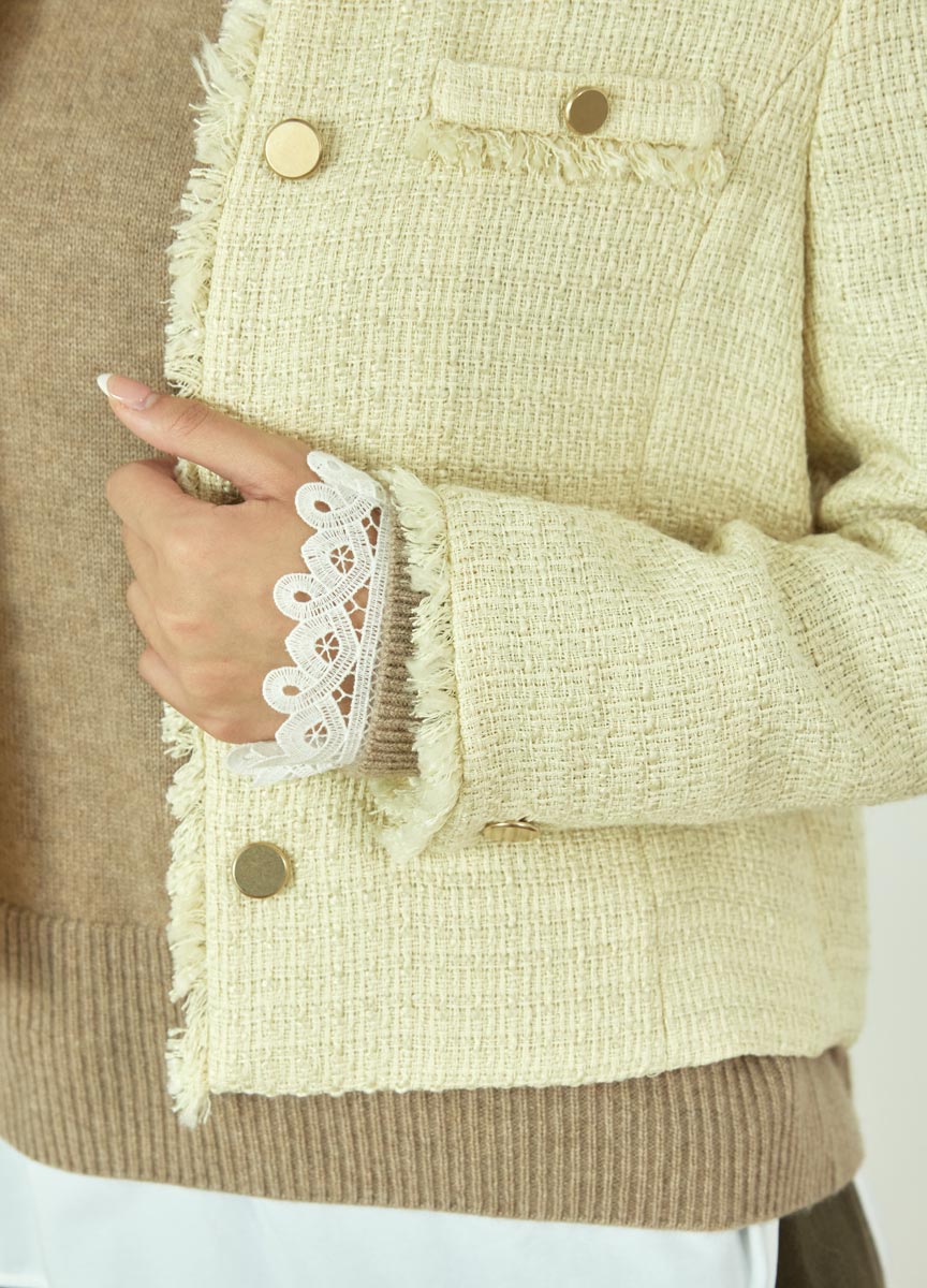 小香風口袋裝飾外套