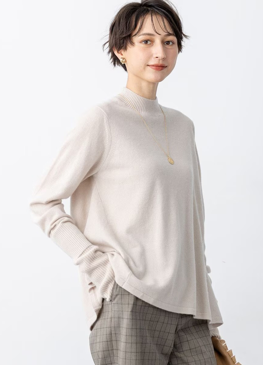 Pure Cashmere不規則下擺針織