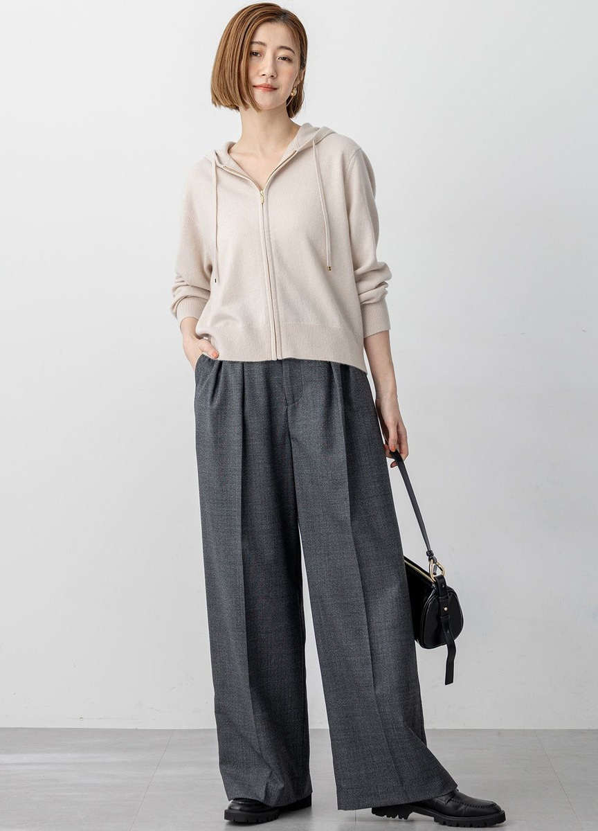 Pure Cashmere針織連帽外套