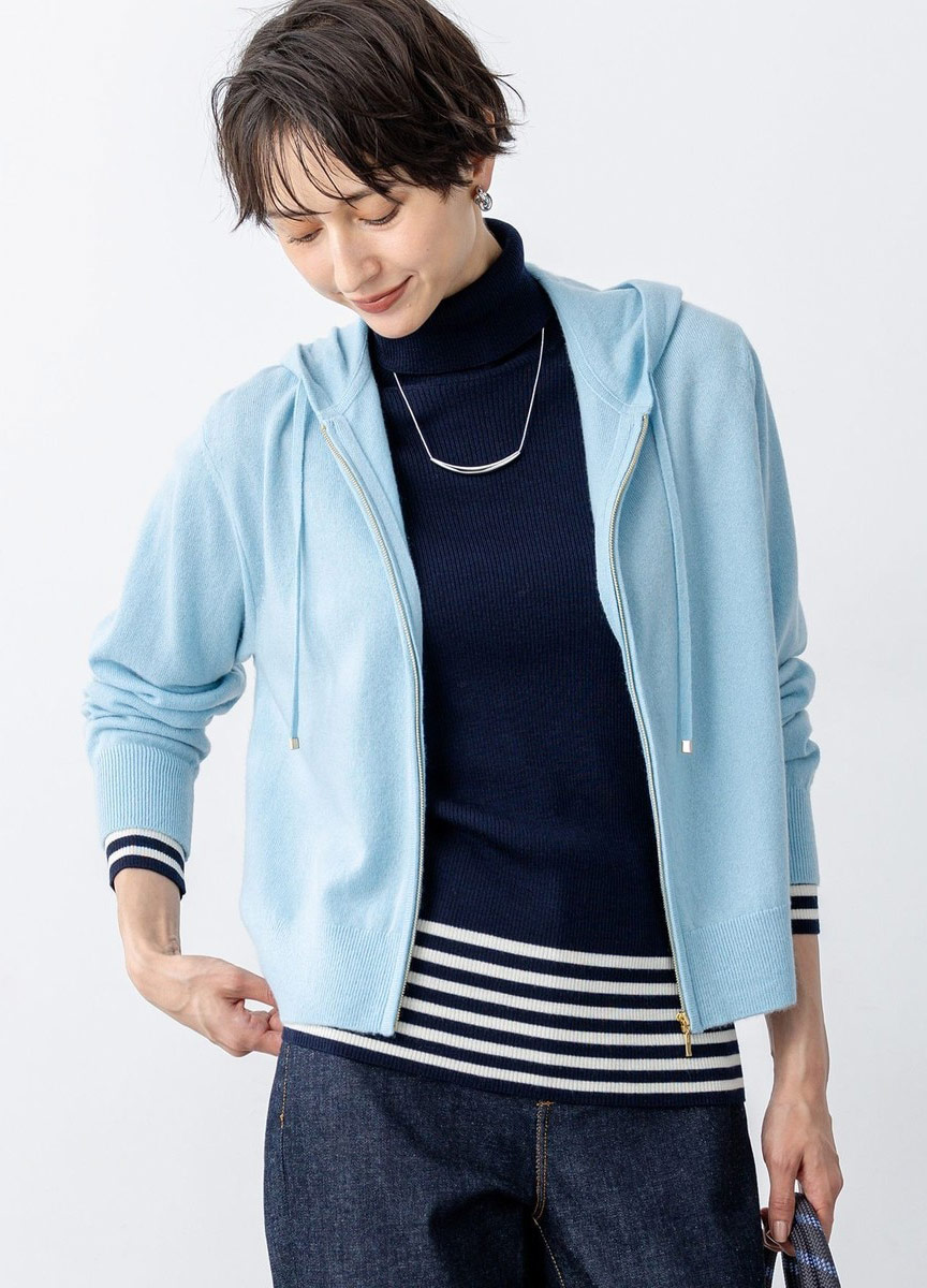 Pure Cashmere針織連帽外套