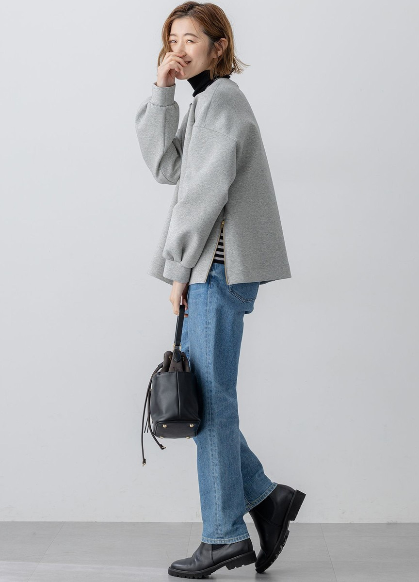 棉質空氣感拉鍊設計上衣