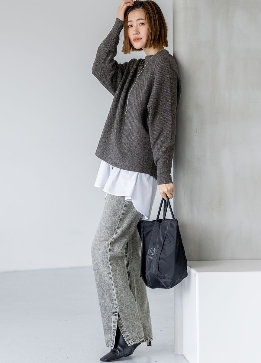 自然棉質拼接上衣    