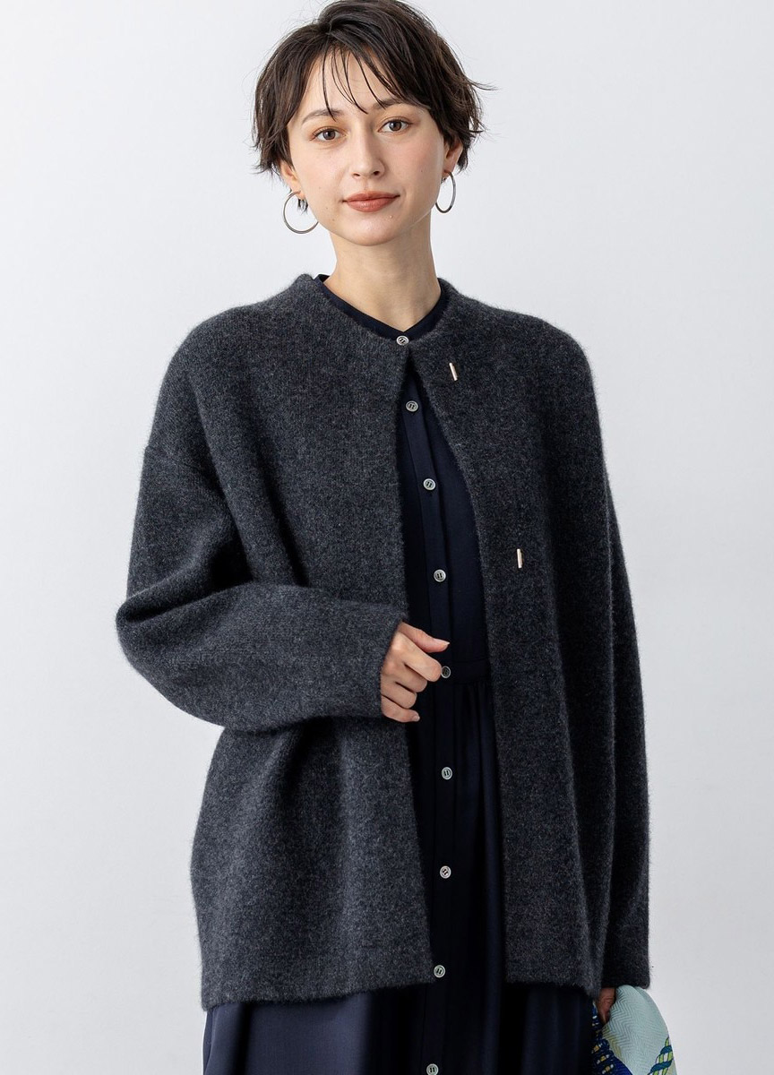 浣熊毛混紡針織外套