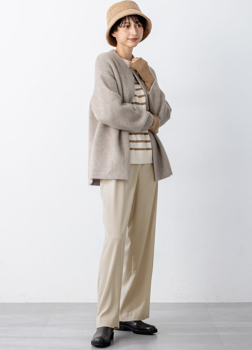 浣熊毛混紡針織外套