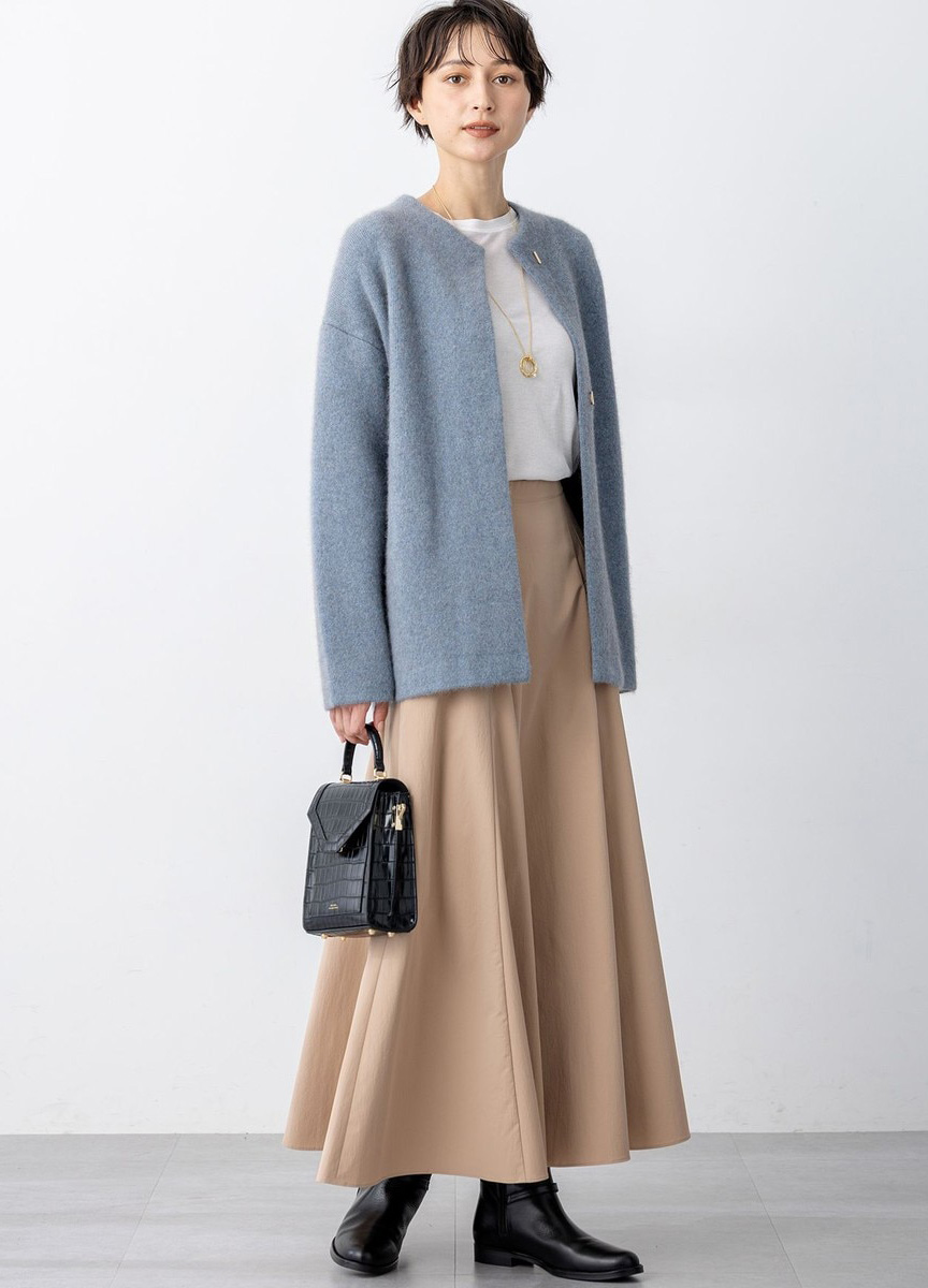 浣熊毛混紡針織外套