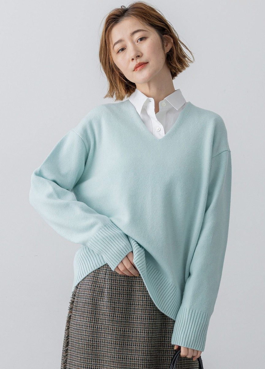Cashmere BlendV領針織衫    