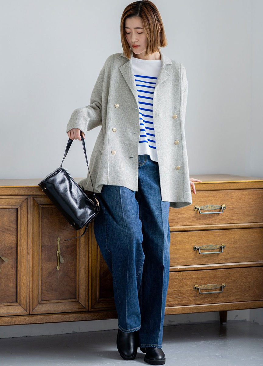 Cashmere Blend針織西裝外套    