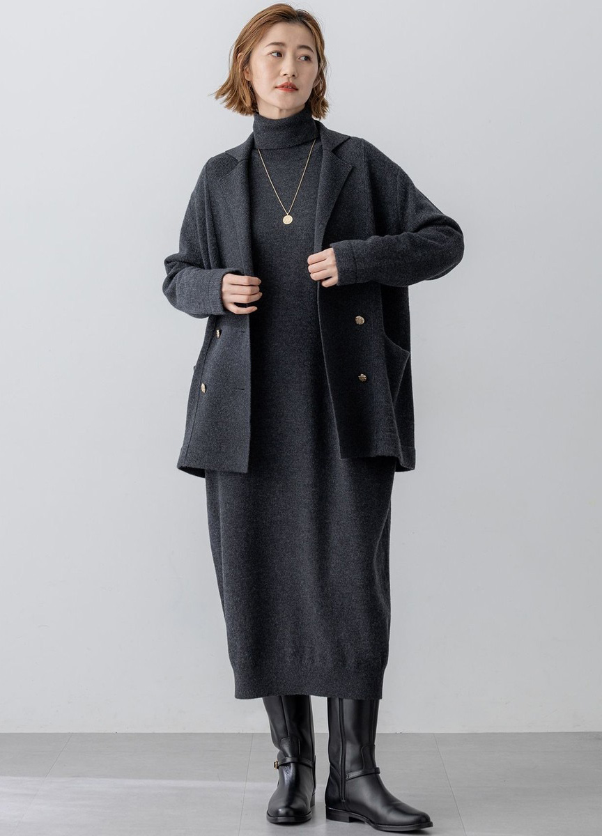 Cashmere Blend針織西裝外套    