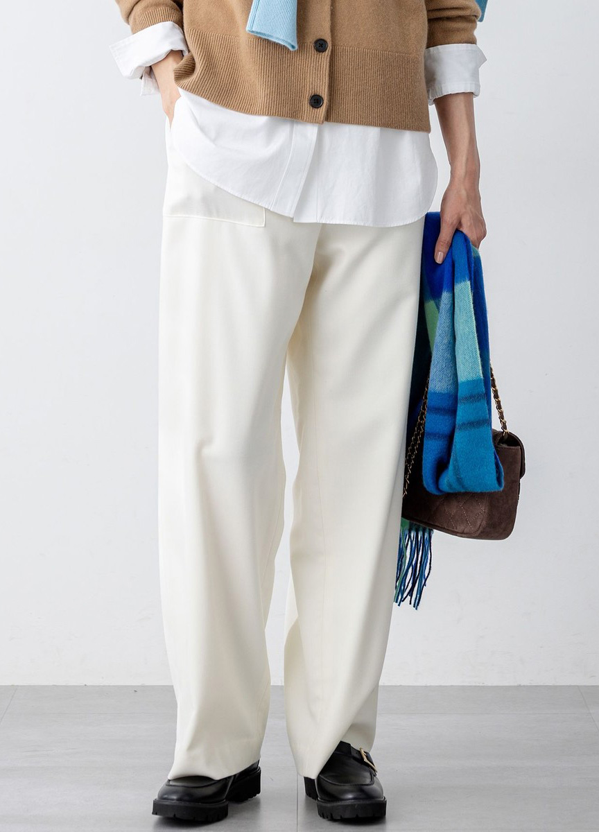 天然彈性綁帶寬褲  