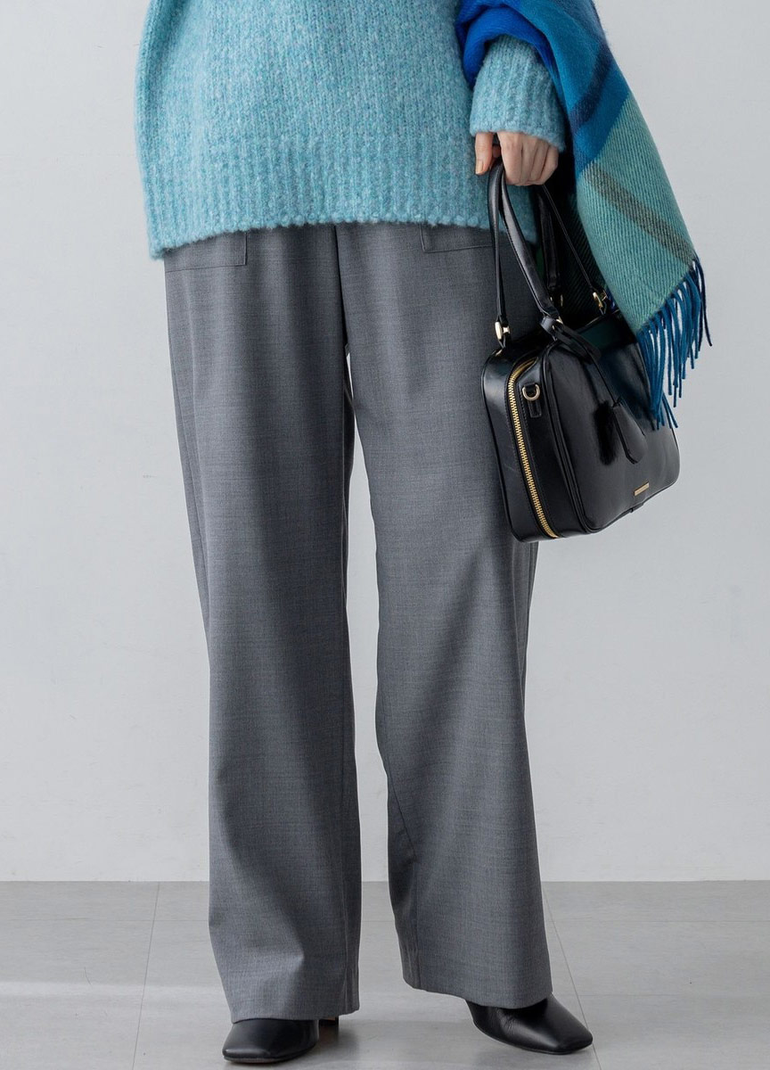 天然彈性綁帶寬褲  