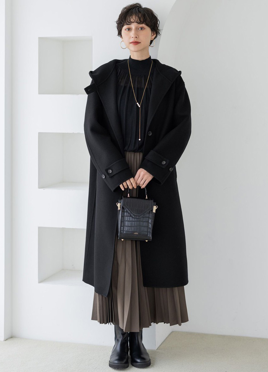 MANTECOPure連帽長大衣   