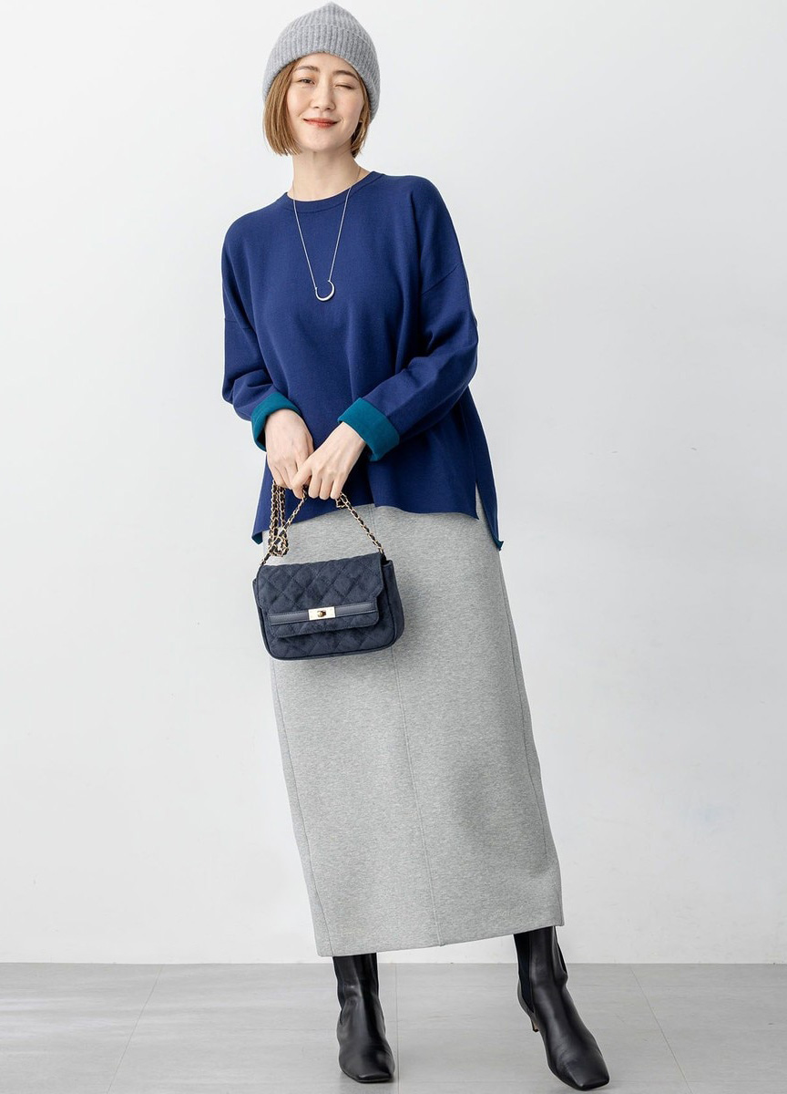 棉質空氣感直筒裙      