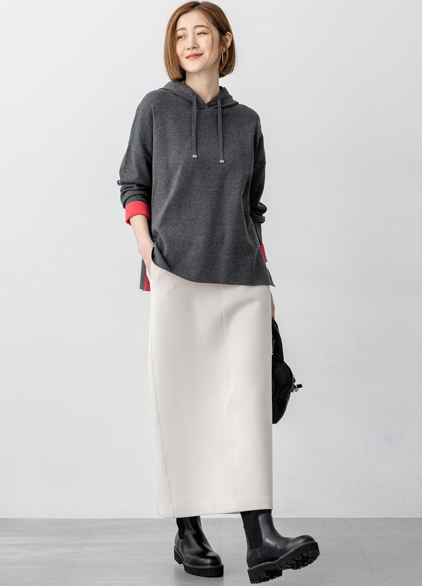 棉質空氣感直筒裙      