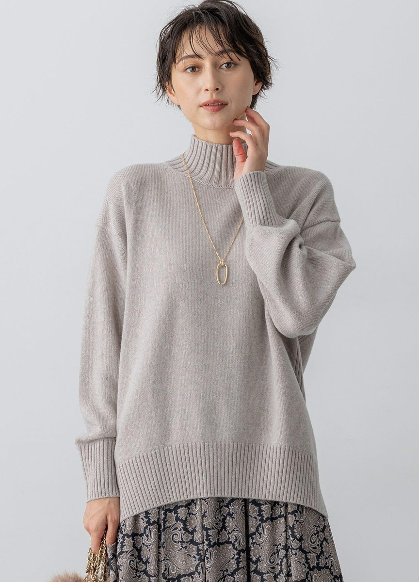 Cashmere Blend高領針織衫      