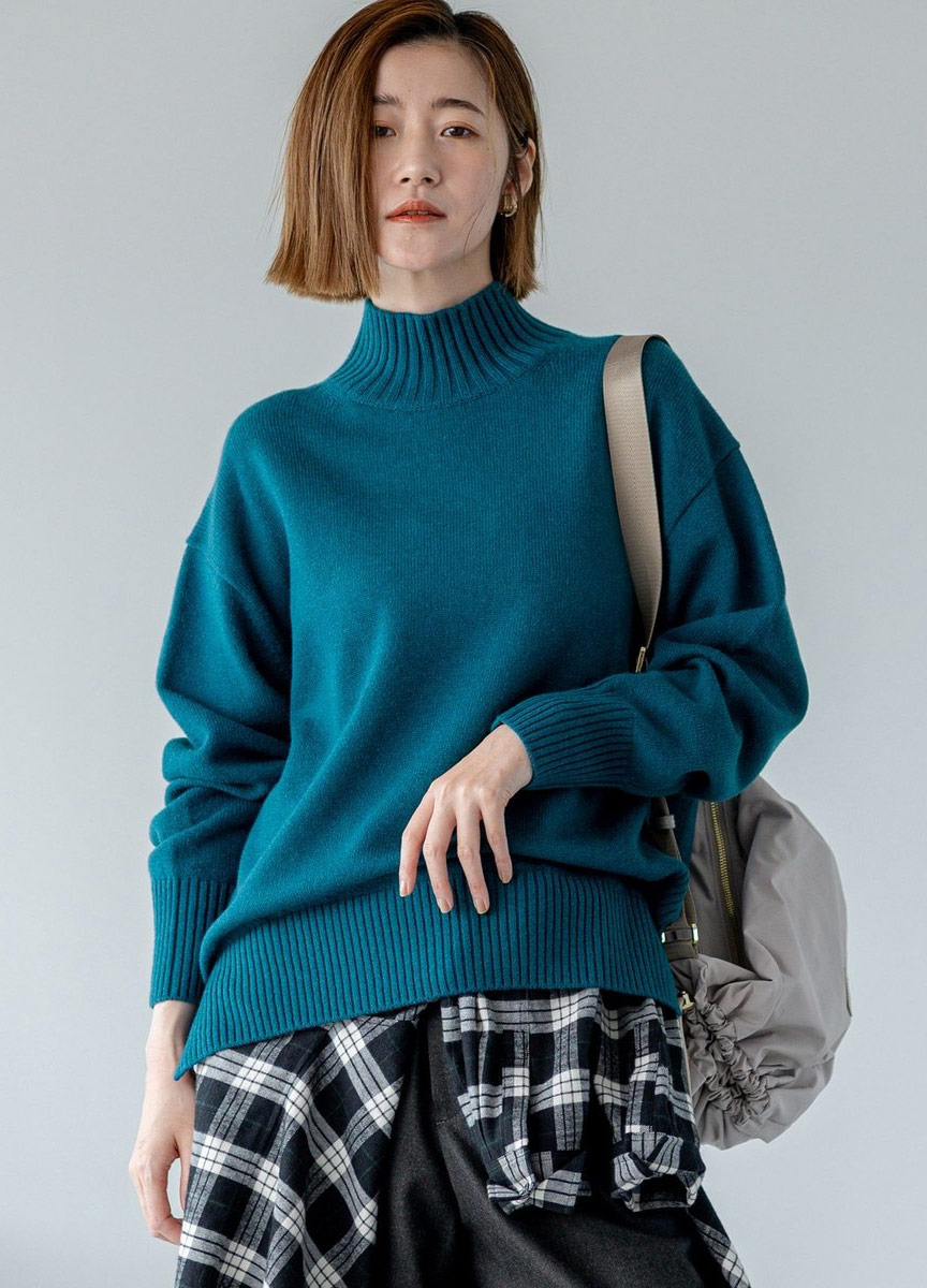 Cashmere Blend高領針織衫      