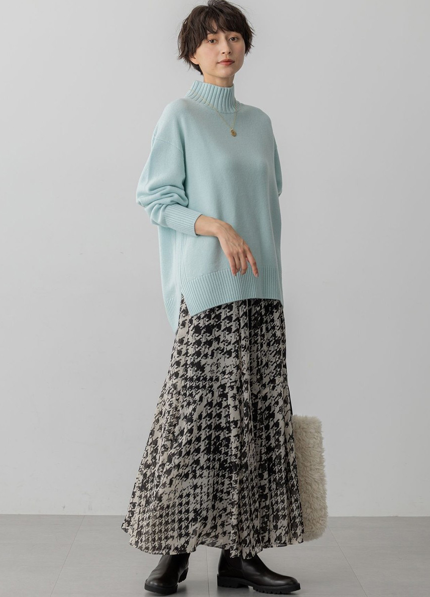 Cashmere Blend高領針織衫      