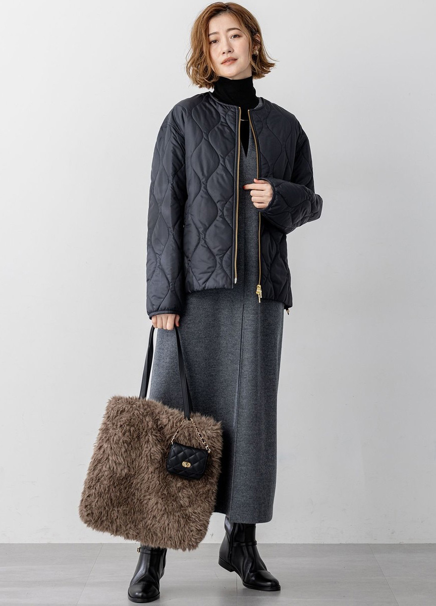 背心羊毛長洋裝                