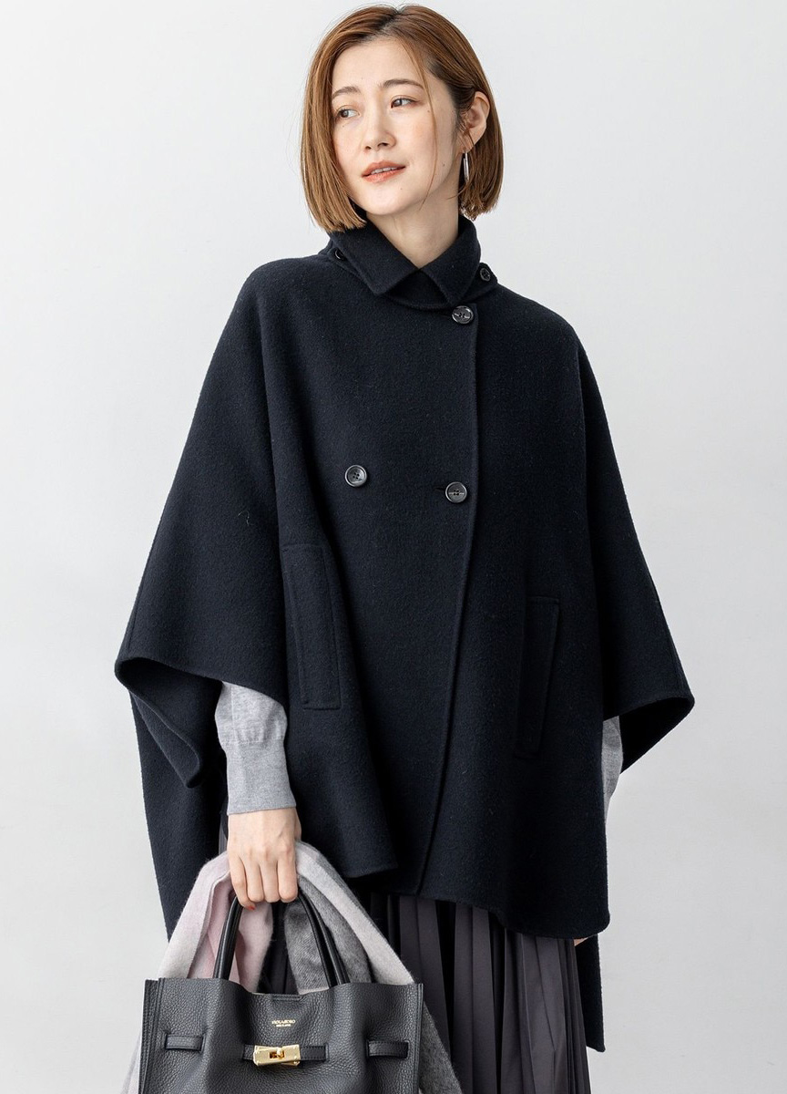 短袖翻領寬大衣外套            