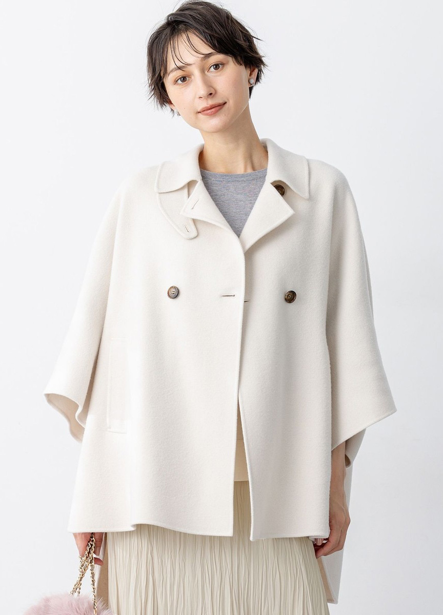 短袖翻領寬大衣外套            