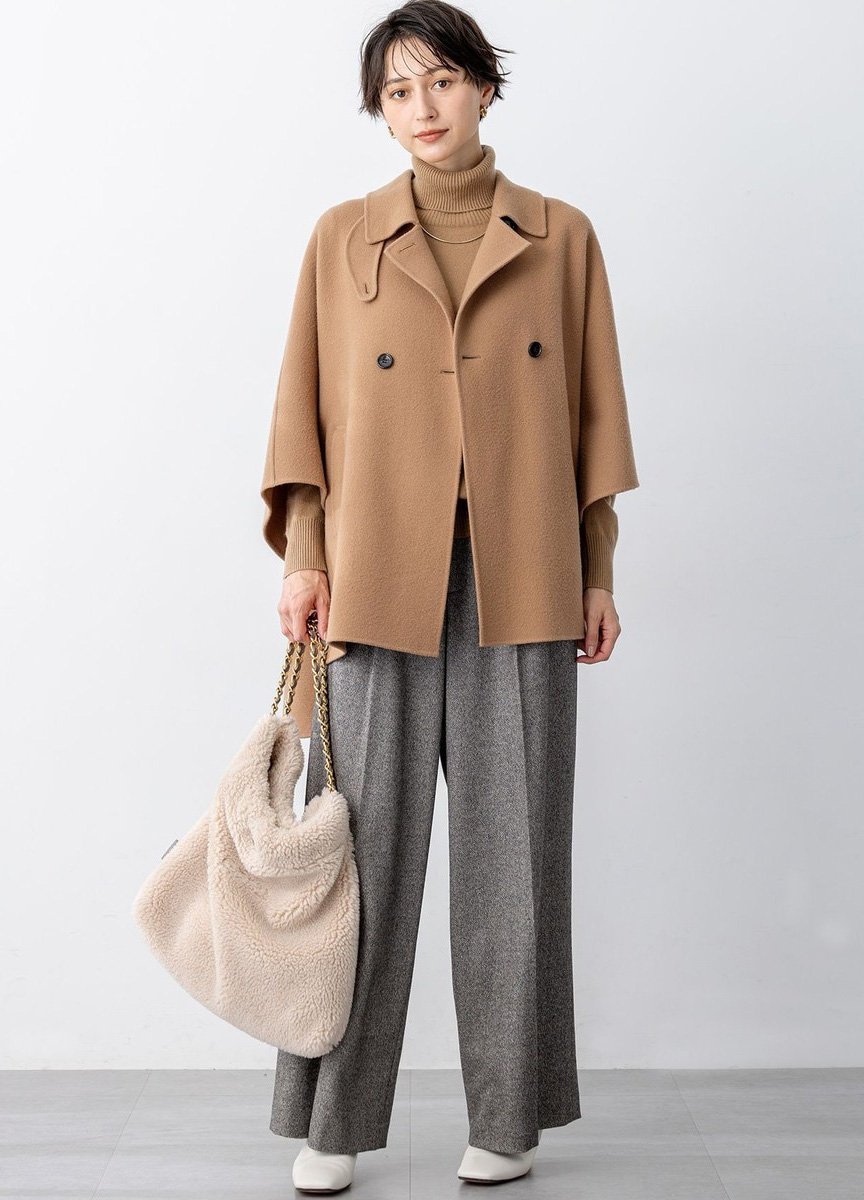 短袖翻領寬大衣外套            