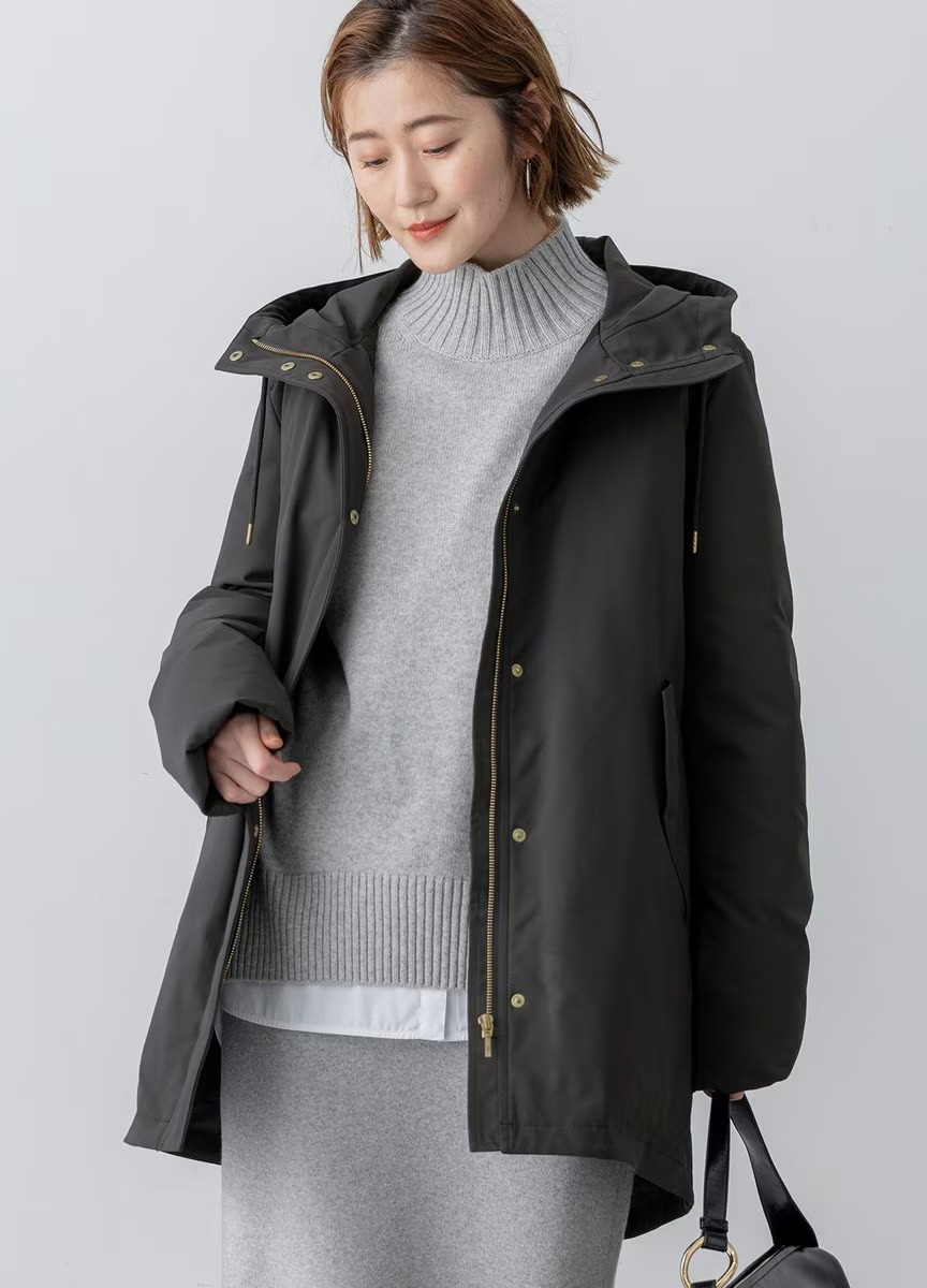 軍風長版羽絨外套              