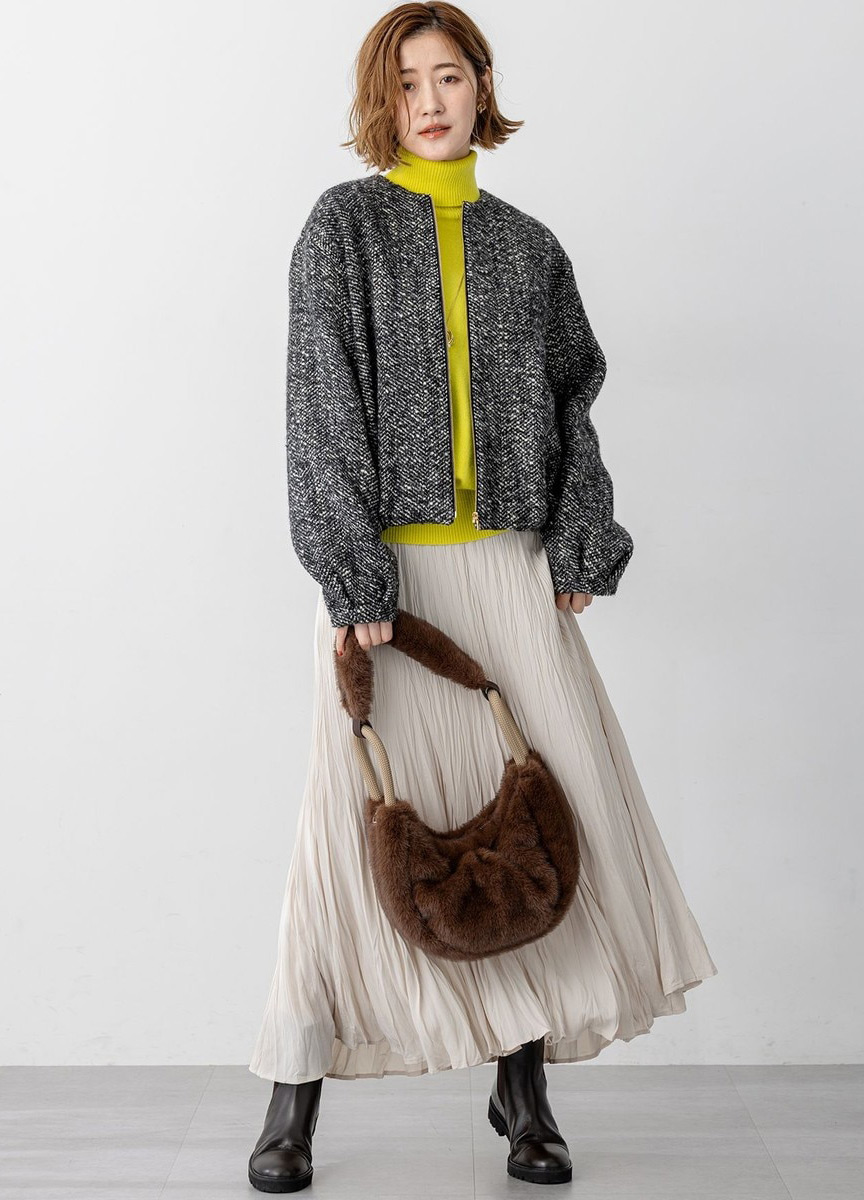 BALLI人字紋毛呢外套           