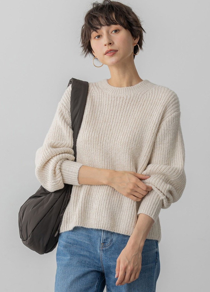 閃耀蓬鬆針織上衣              