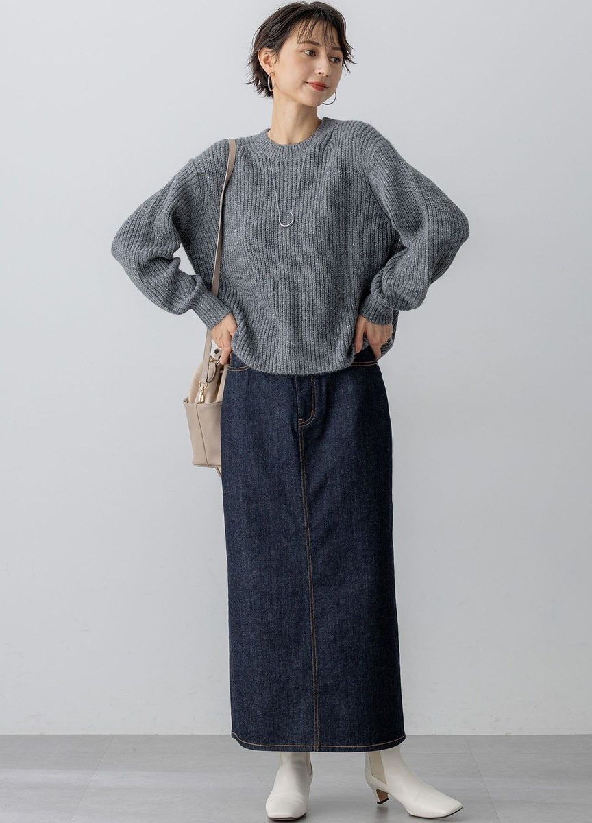 閃耀蓬鬆針織上衣              