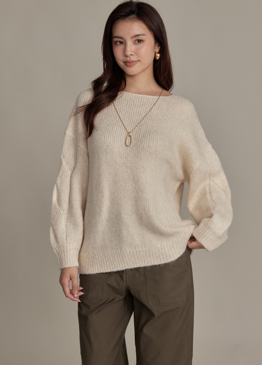 【SLOW系列】麻花針織上衣