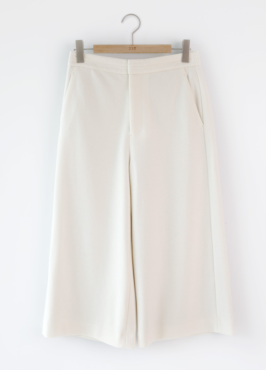 柔軟毛呢九分褲    