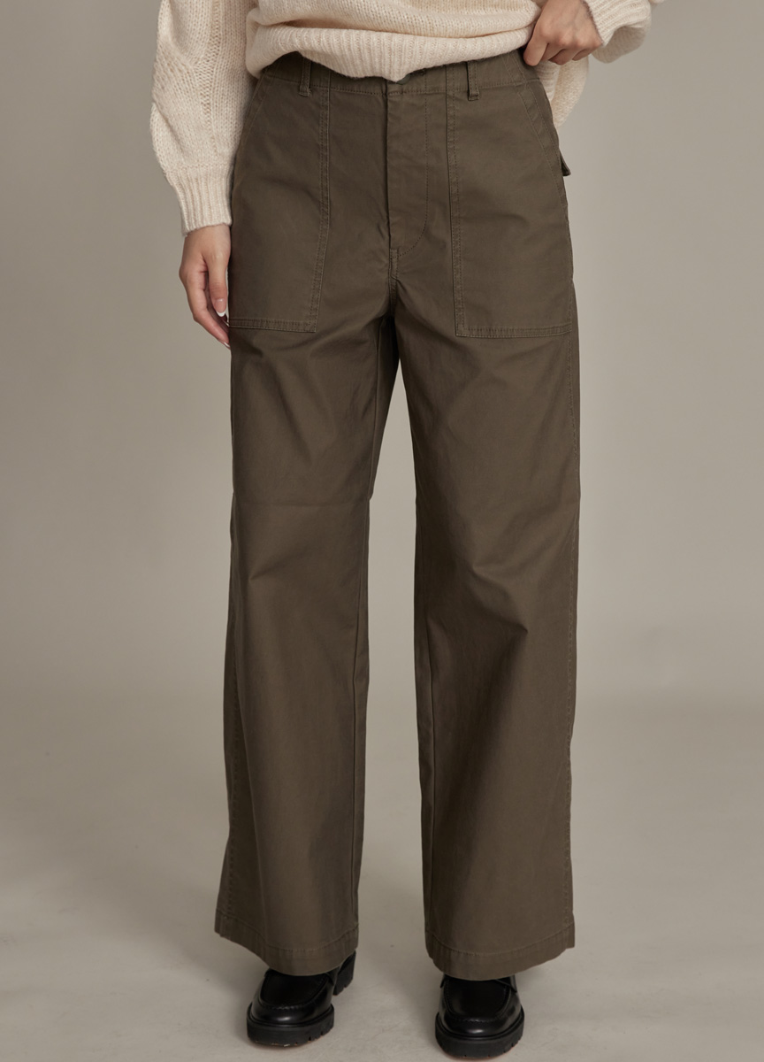 【SLOW系列】工裝風錐形落地褲 