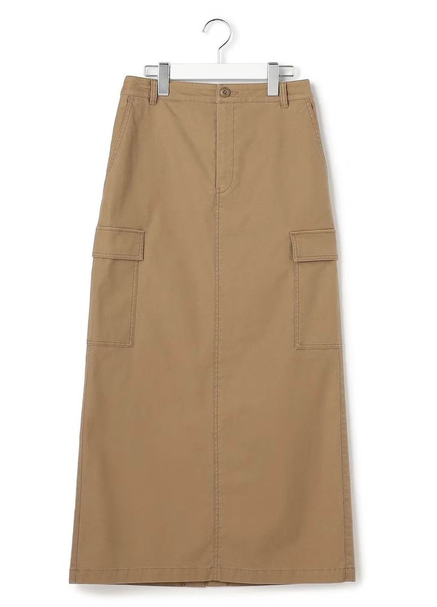 【SLOW系列】工裝風後開岔直筒裙